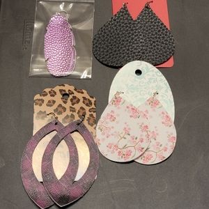 Faux leather earrings